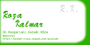 roza kalmar business card